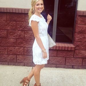 White open back lace dress!!!! My favorite